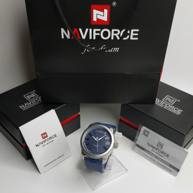 ساعت مچی اورجینال مردانه ناوی فورس|Naviforce|نوی فورس|نیوی فورس| آبی| آبی| کد رفرنس NF9202