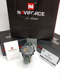 ساعت مچی اورجینال مردانه ناوی فورس|Naviforce|نوی فورس|نیوی فورس سه موتوره کرنوگراف مشکی | سبز| سبز-مشکی| کد رفرنس NF8074 B/GN/GN