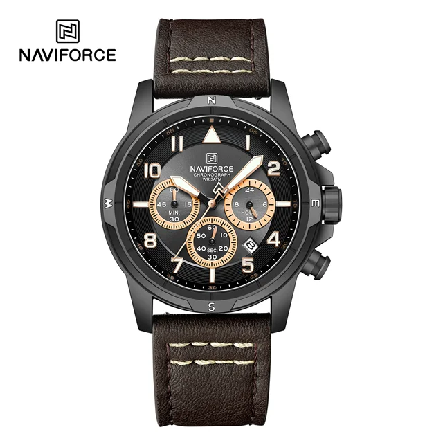 ساعت مچی مردانه اورجینال naviforce nf8077 brgdbn